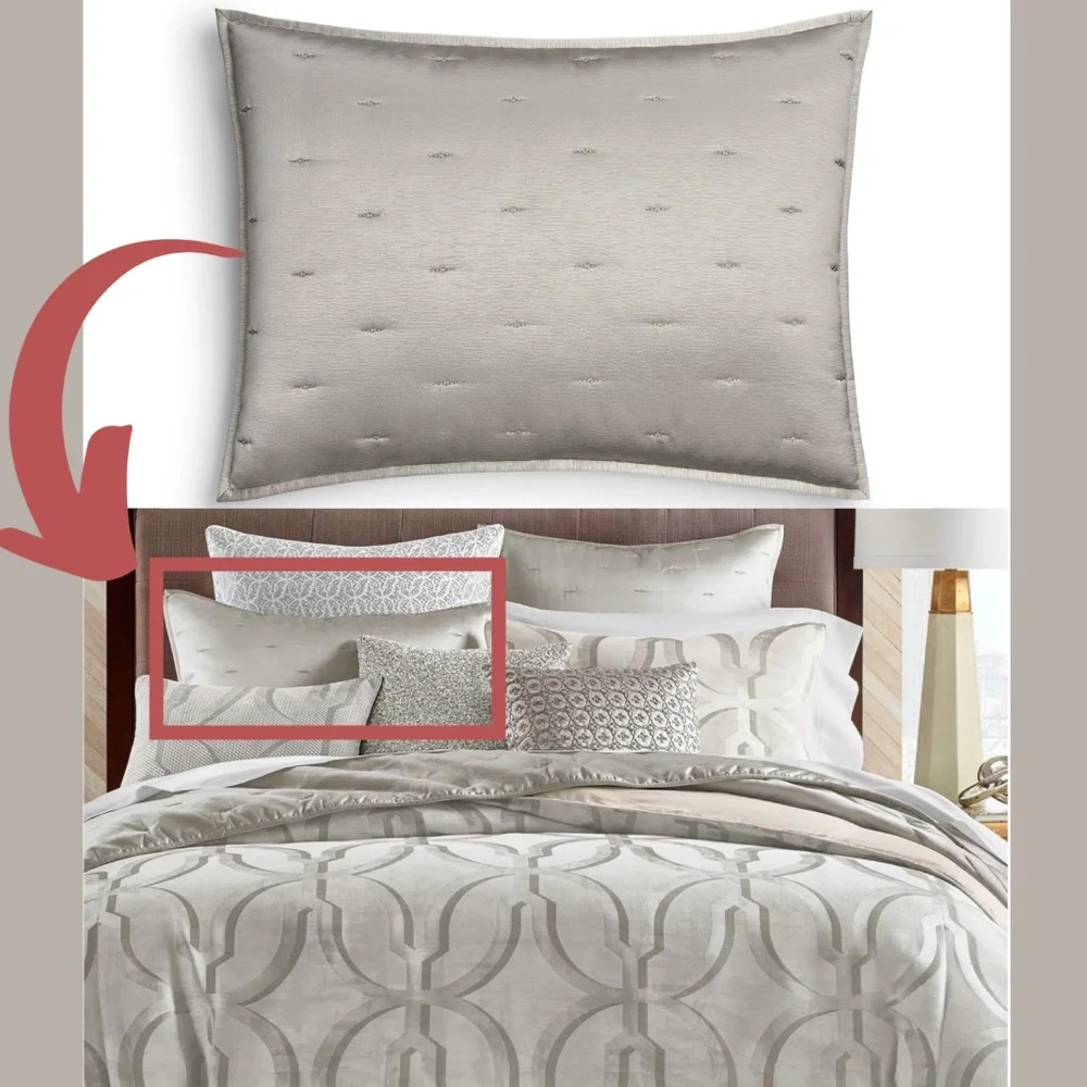 NEW Hotel Collection Primativa Quilted (1) Standard Sham Pillow‎ Case